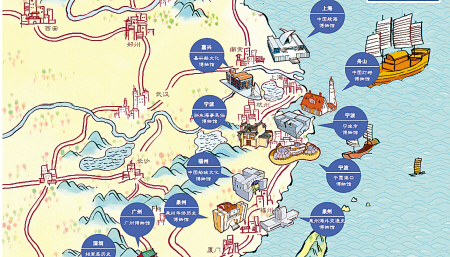 中国航海文化手绘地图"航海日"面世